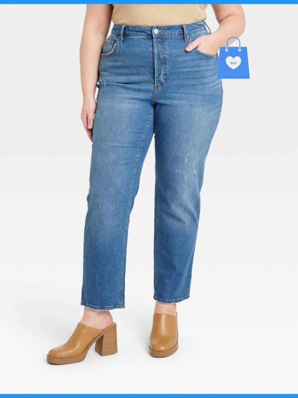 Size 17 - Womens High-Rise 90s Straight Jeans - Universal Thread - Medium Wash